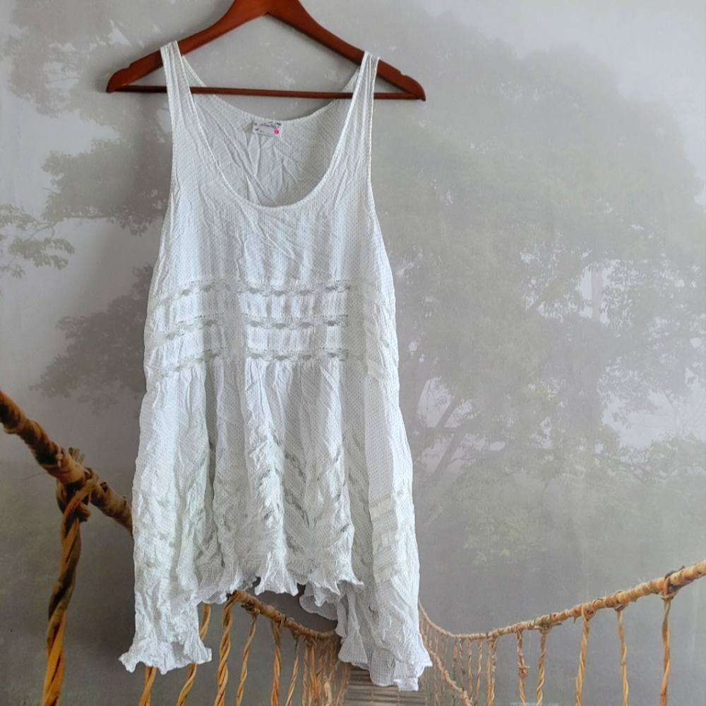 Free People Voile & Lace Trapeze Slip
